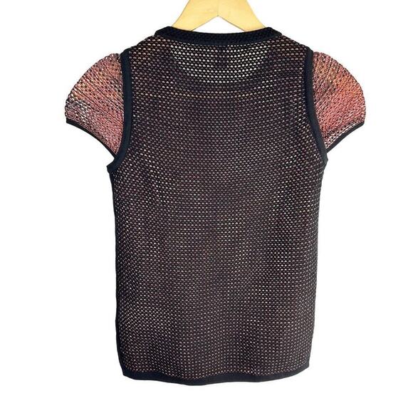 M Missoni Soft Knit Cap Sleeve Viscose Cotton Blend Top Size US 4  Stretch - Picture 2 of 9